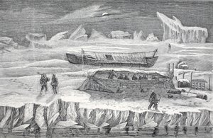 Bivouac in Boats, London 1874 by German School
