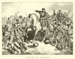Blucher at Waterloo by German School