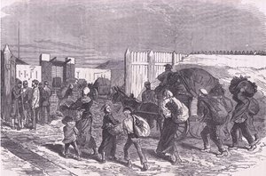 Bringing in vegetables from the suburbs by German School