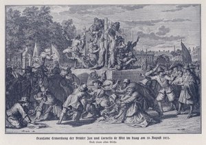 Brutal Murder of the Brothers Jan and Cornelis de Witt by an Orangist Mob, The Hague, Netherlands, 20 August 1672 by German School