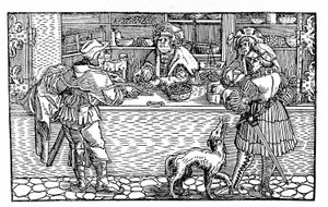 Bureau de change et barter (German Xylography of the 16th century) by German School