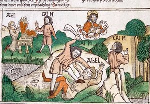 Cain and Abel, Scene in the Bible of Nuremberg