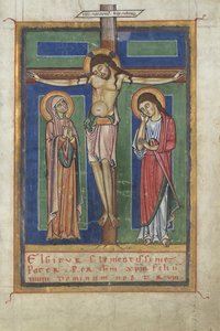 Canon Page from a Sacramentary, with the Crucifixion