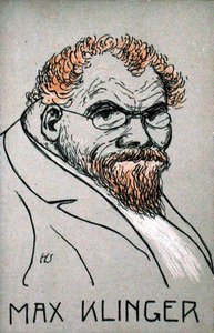 Caricature of Max Klinger by German School