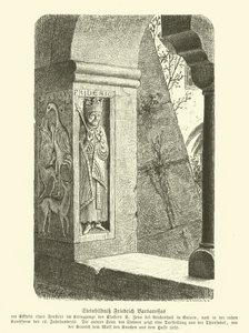 Carved stone image of Frederick Barbarossa, Holy Roman Emperor by German School