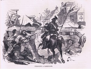 Charging a barricade by German School