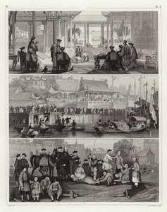 Chinese scenes (engraving) by German School