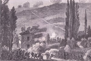 Combat at Chatillon, Cassells History of the War between France and Germany published by Cassell and Company Limited, c.1890 by German School