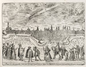 Comet Seen Over Augsburg End of November 1618, from Cometen Historia, Published 1618