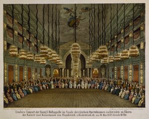 Concert of the Royal Band in the Auditorium of the Dresden Opera House in Honour of the Imperial Couple, 1812 by German School