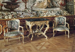 Console Table and Two Armchairs, 1745
