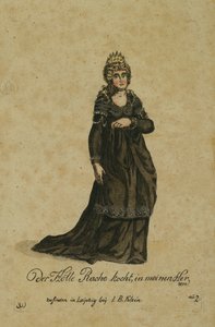 Costume Design for the Role of the Queen of the Night in the Opera The Magic Flute by Wolfgang Amadeus Mozart by German School