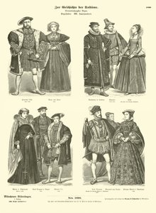 Costumes of English and Scottish Royalty and Nobility, 16th Century