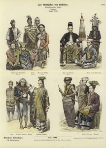 Costumes of Indonesia, 1880 by German School
