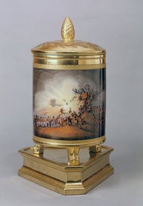 Covered pot depicting the Storming of Ciudad Rodrigo, from the Prussian Dinner Service, Berlin