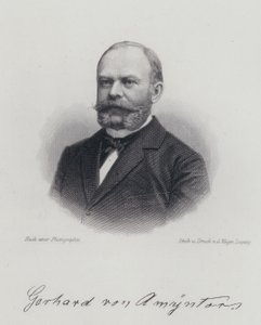 Dagobert von Gerhardt, German Soldier, Poet and Novelist (engraving)