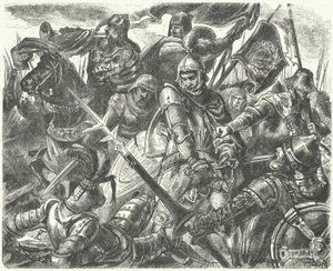 Death of Peter of Castile at the hands of Henry of Trastamara by German School