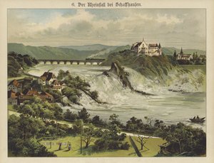 The Rhine Falls at Schaffhausen by German School