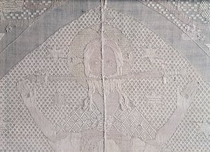 Detail of an altarcloth with Christ of the Apocalypse (detail) by German School