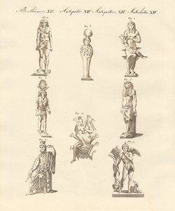 Egyptian divinities by German School