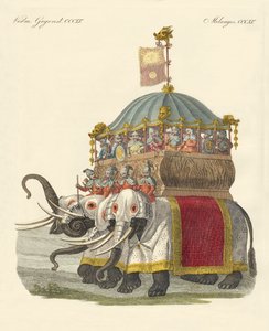 Elephant Castle of Great Khan Kublai by German School