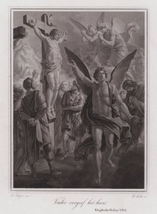 Father Forgive Them! Christ on the Cross (engraving) by German School