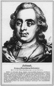 Ferdinand, Duke of Brunswick-Wolfenbüttel (engraving) by German School