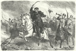 Field Marshal Blucher at the Battle of Ligny by German School