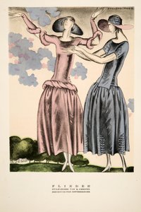 Flieder, Advertisement for Clothing by M. Gerstel, from Styl, pub. 1922