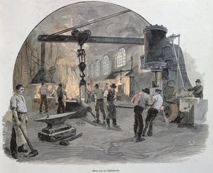 Forges at the Imperial Engineering Works at Kiel by German School