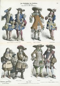 French costumes, late 17th Century