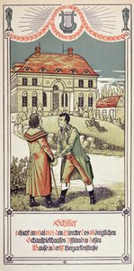 Friedrich von Schiller (1759-1805) visits the Director of the Theatre Royal in Berlin in May 1804, 1906 by German School