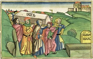 Genesis 49:28-33 The Burial of Jacob, from the Nuremberg Bible by German School