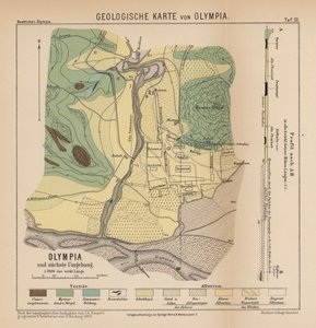 Geological Map of Olympia by German School