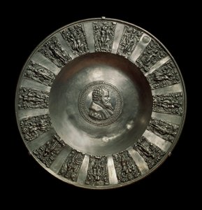 German Art: Tin Saxon Dish Around 1560