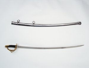German cavalry sword and scabbard, Orange Free State Artillery, South Africa by German School