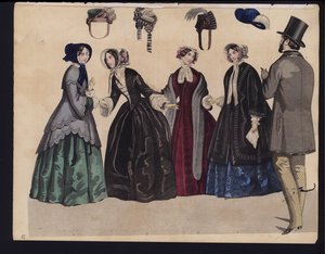 German fashion plate, mid 19th century by German School