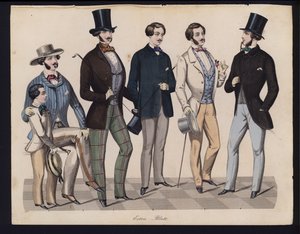 German fashion plate, mid 19th century by German School