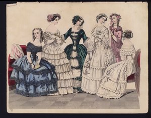 German Fashion Plate, Mid 19th Century