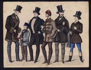 German fashion plate, mid 19th century