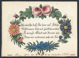 German Greetings Card by German School