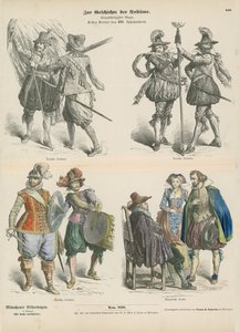 German Military and Bourgeois Costumes, Early 17th Century by German School