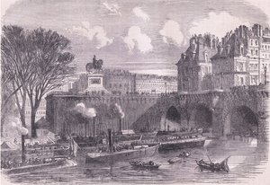 Gun Boats on the Seine by German School