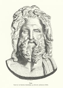 Head of Zeus, Ancient Greek god by German School
