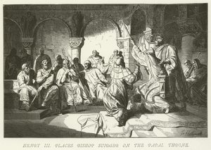 Henry III Places Bishop Suidger on the Papal Throne
