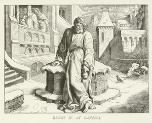 Henry IV at Canossa by German School