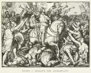 Henry I Defeats the Hungarians by German School