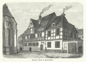 House of the Poet Johann Wilhelm Ludwig Gleim, Halberstadt, Germany (engraving) by German School