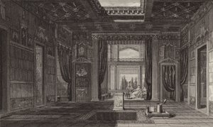 Interior of a Roman House in Pompeii (Illustration for Bilder-Atlas)