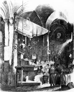 Interior of the Altneuschule (Old-New Synagogue), Prague by German School